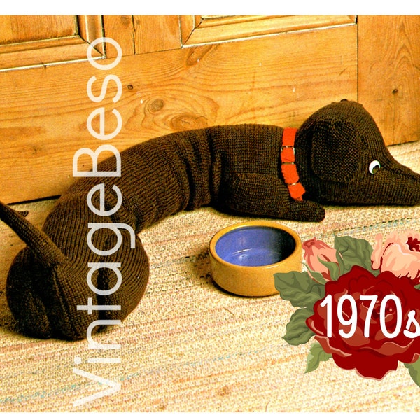 Wind Stopper KNITTING Pattern • Draught Excluder • Doggie Door Draft Stopper • Helps Stop Wind Door or Window • Watermarked PDF Only