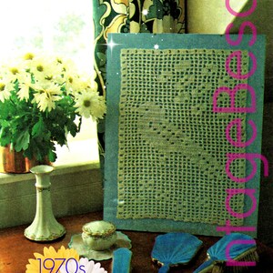 Privacy CURTAINs Vintage Crochet PATTERN and FREE PAttERN Bird 1960s Home Crochet Pattern Bohemian Decor Watermarked PDF Only image 3