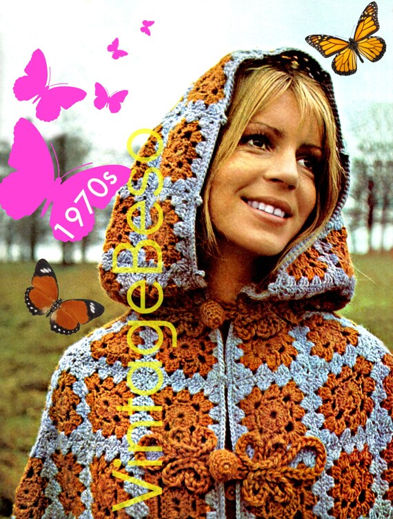 Killarney Cloaks • Vintage 1970s Hooded Cloaks Crochet Pattern • Capes for Mother Daughter • Cloak • Coat • Jacket • Watermarked PDF Only