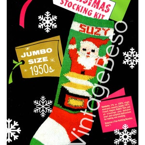Modèle de BAS • Bucilla des années 1950 #7712 • Modèle de tricot vintage • Modèle de tricot de Noël rétro • Suzy • PDF filigrané uniquement