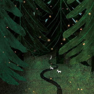 Enchanted Forest print | Print 21x30 | Fantasy illustration | Fantasy art | Wall Decor | Magical illustrations | Nursery art | Wall art