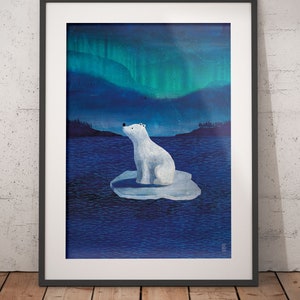 The Polar Bear Print Print 21x30 Fantasy Illustration - Etsy