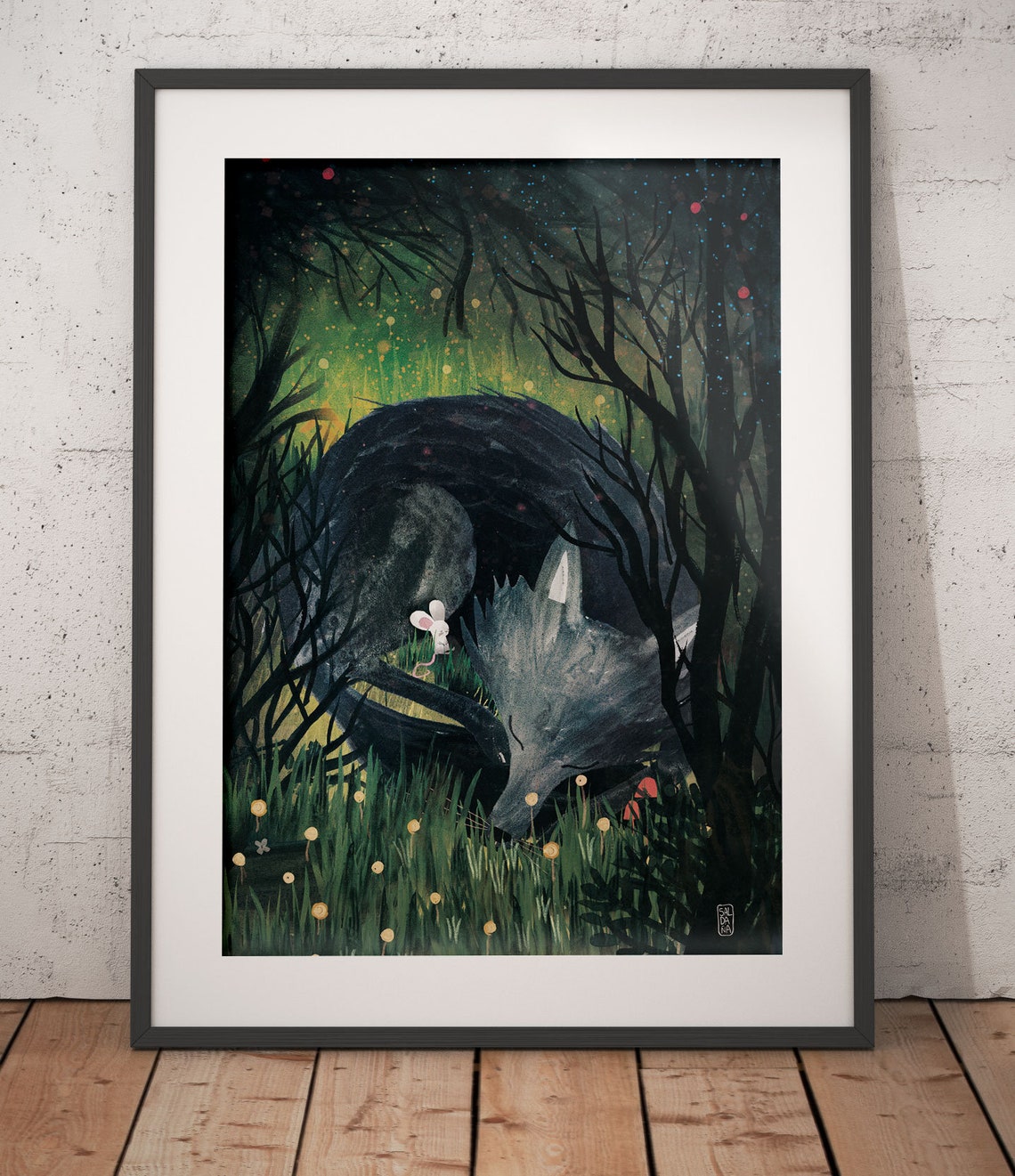 The Quiet Forest Print Print 21x30 Children Illustration Etsy
