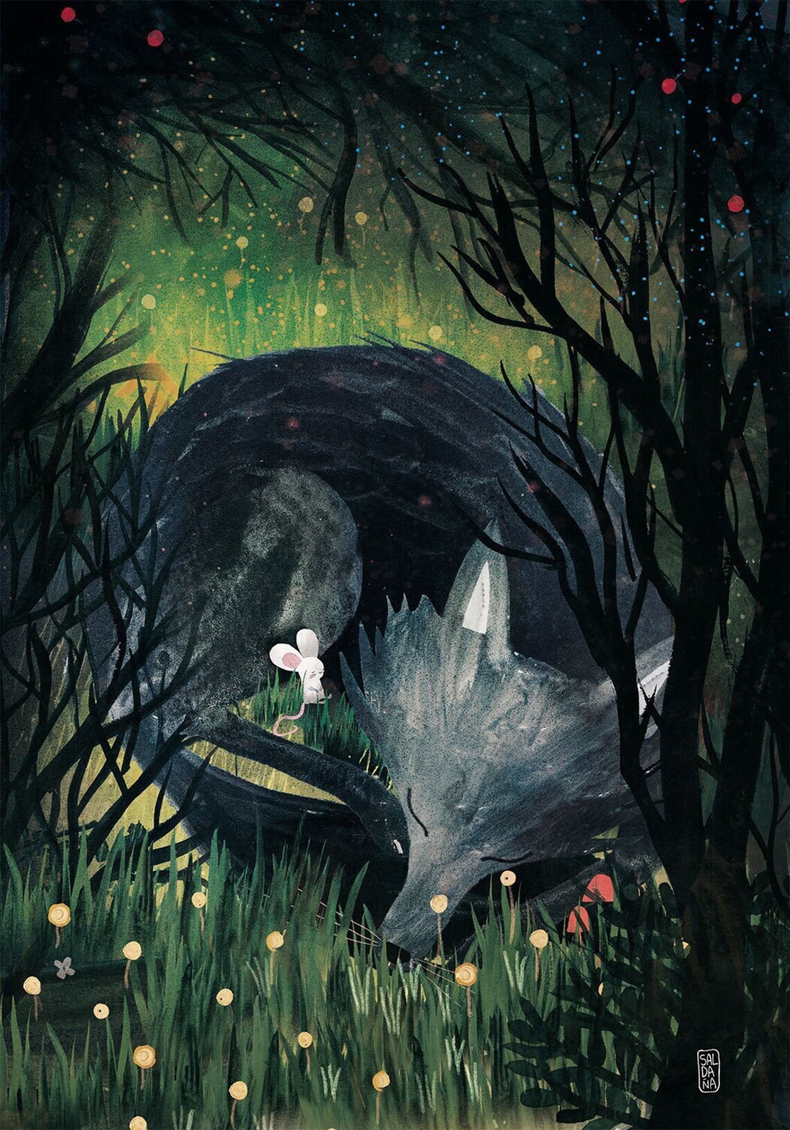 The Quiet Forest Print Print 21x30 Children Illustration Etsy