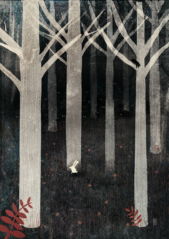 Illustratie Creatures Of The Forest x30 Afdrukken Fantasy Etsy