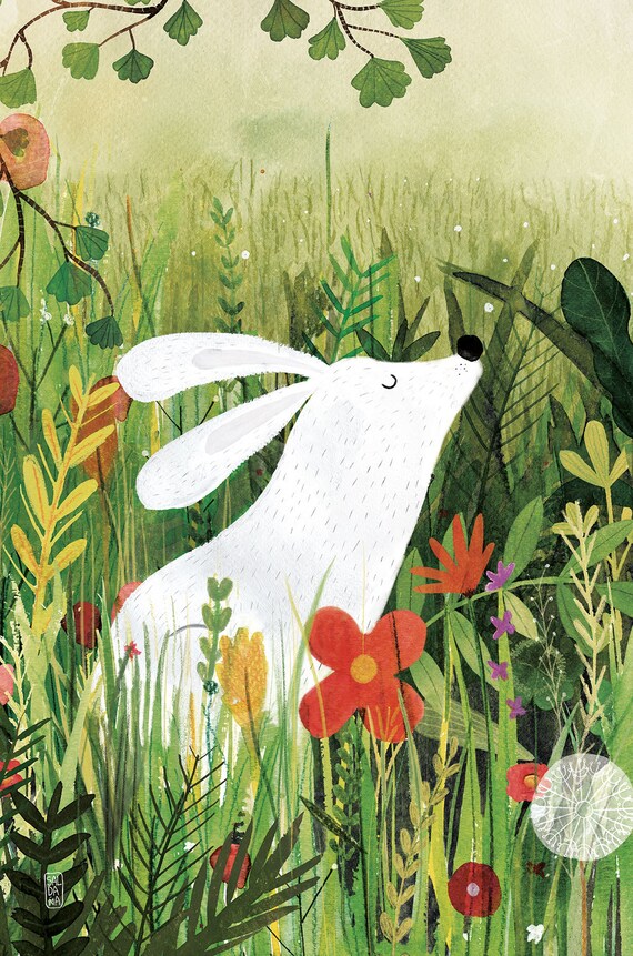 Konijn Illustratie Afdrukken Van X 30 Illustraties Van Etsy