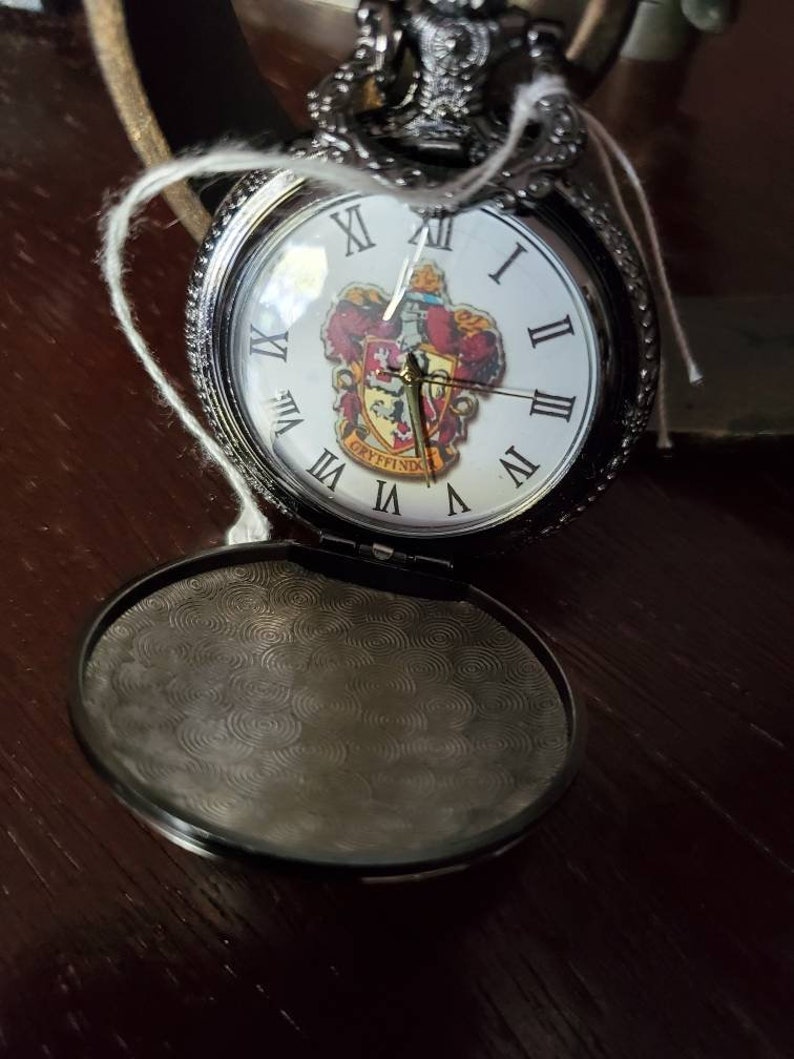 Gryffindor pocket watch gun metal Harry Potter style pocket | Etsy
