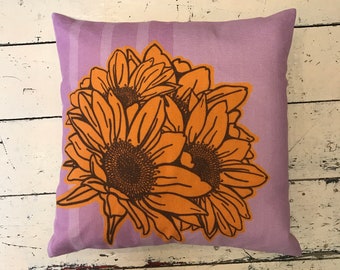 Vintage Sunflowers Cushion Cover