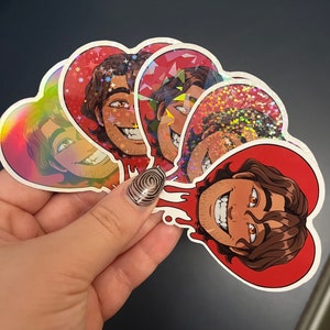BTD/YKMET Heart Portraits | Waterproof Vinyl Stickers
