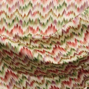 Fabric, Flame Stitch Cotton Print fabric, By Swavelle Mill Creak, Use for Light Upholstery, Drapery, Bedding, pillow, Home decor, Slip Cover