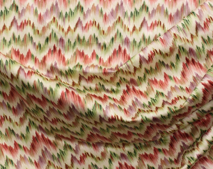 Fabric, Flame Stitch Cotton Print fabric, By Swavelle Mill Creak, Use for Light Upholstery, Drapery, Bedding, pillow, Home decor, Slip Cover
