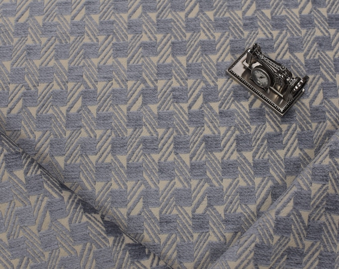Jane Churchill Fabric Munro J735F-04 Soft Blue, Use for Upholstery, Drapery, Pillows, Cushions,