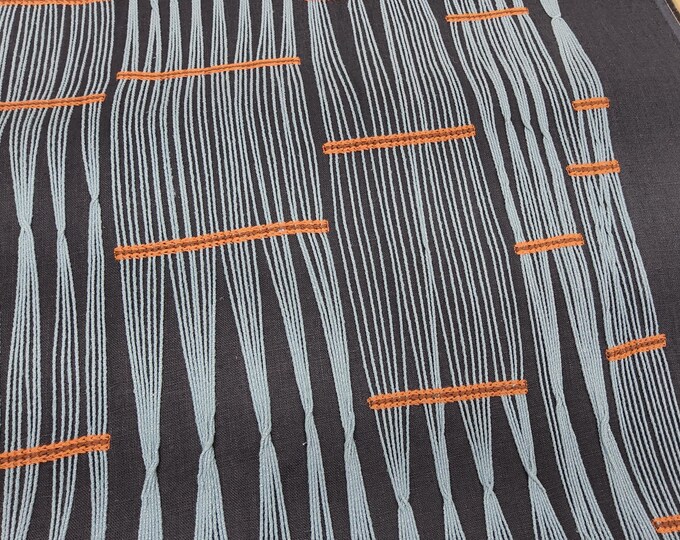 Embroidery Fabric Kyoto marine L9411-04 By Larsen Cowtan & Tout. 3.1/4 yds, Good For Upholstery, Drapery, Bedding, Dress,