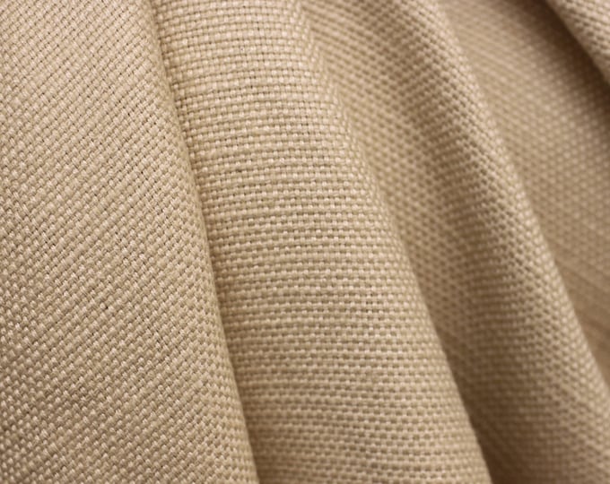 Solid Fabric Canvas basket weave, Linen Look, Tan Color , For Drapery, Bedding, Slip Cover, Dress, Wedding decorating, fabric by the yd,