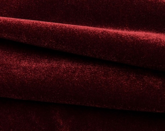 Tela de terciopelo Cloud Nine Ox Blood 1553/14 de Holly Hunt. 54" de ancho, ideal para tapicería, cortinas, ropa de cama, vestidos,