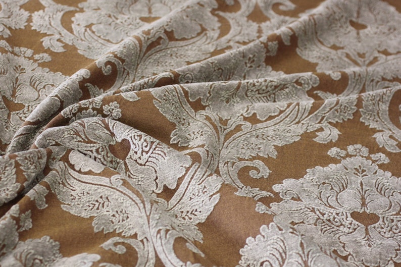 FABRIC High End Medallion Chenille Faberge Mist By | Etsy