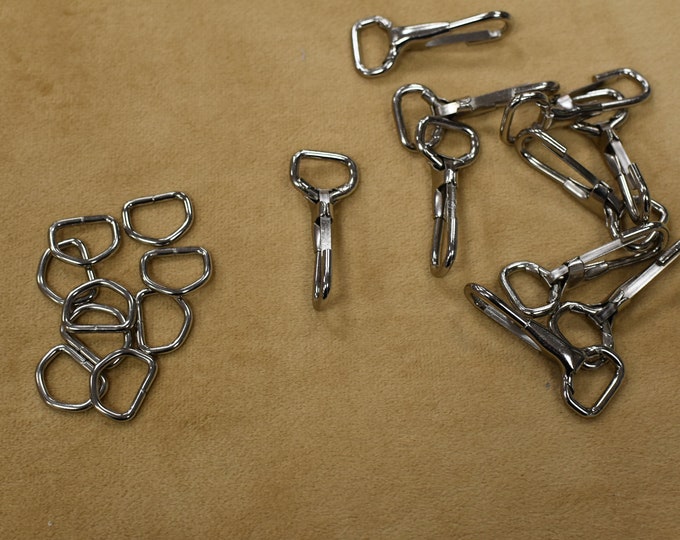 Snap Hook Latch ASSEMBLY, Snap Hook & D Ring 1 Doz PCs per pk, Use for Chair, Sofas, Headboard, Bags,