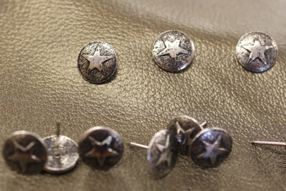 Nail heads, Upholstery Decorative STAR NAIL HEADS Nickle Oxford Finish, 5/8" Diameter, 25 PCs per pk, Use for Chair, Sofas, Headboard,