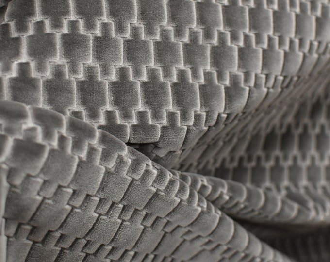 4258-06 Graviata Soapstone by Brentano, Cut Velvet, 54" wide, Good For Upholstery, Drapery, Bedding, Dress,