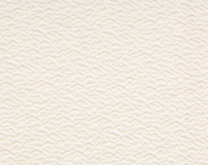 Pierre Frey Fabric, F2758001 Astrakan Blanc, Jacquard Velvet Fabric. 54" wide, Good For Upholstery, Drapery, Bedding, Dress,