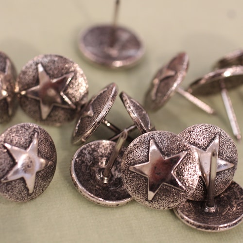 Upholstery Decorative NAIL HEADS Hammered Silver/black Finish Etsy