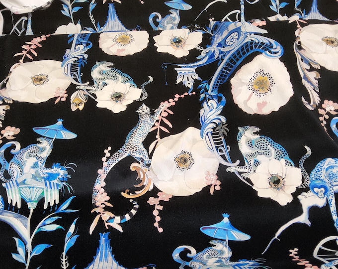 4.5 yds Romo 8009-02 Euphoria Velvet Cobalt, Printed Velvet. 54" wide, Good For Upholstery, Drapery, Bedding, Dress,