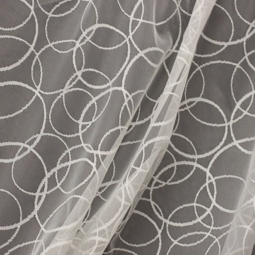 Tissu de draperie en dentelle, Rounders Blanc ou Ivoire, Tissu de dentelle circulaire, Pour draperie, Robe, Décoration intérieure, 54 " de large,