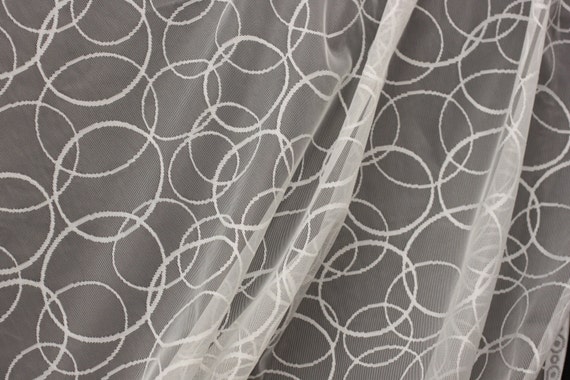 Lace Drapery Fabric Rounders White Or Ivory Circle Lace Etsy
