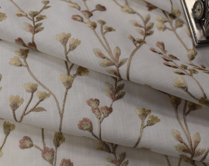Embroidered FABRIC To be a poet Potpourri By Carole, Embroidered Fabric. Good for Drapery, Bedding, Pillows,
