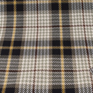 Plaid Fabric, Traditional houndstooth menswear plaid fabric, For Upholstery, Drapery, Betting, Dress, Decor, Pillows, By the yd,