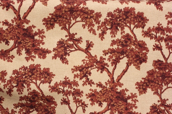 FABRIC Drapery 54 wide Slip Cover, Allenwood Campari by Robert Allen fabrics Bedding Good for Upholstery linen look Cotton fabric