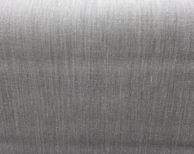 100% Belgian Linen Pewter Gray Fabric, Use for Upholster furniture, Cushions, Upholstery,