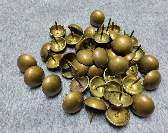 Upholstery Decorative NAIL HEADS French natural Finish, Big nails 7/8" Dim, 25 PCs per pk, Use for Chair, Sofas, Headboard,