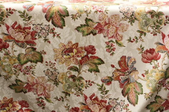 Fabric Luxuriance Century Multi Floral Cotton Print By Etsy