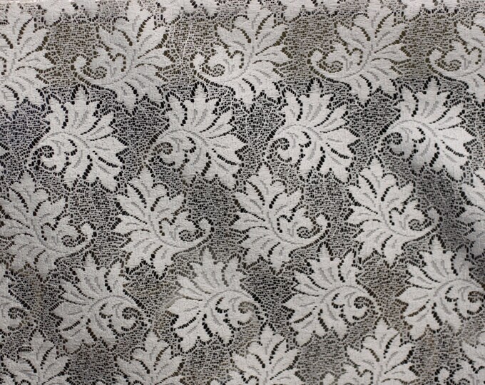 LACE Jeny Lace, Ivory or white, Drapery Fabric, Paisley Lace fabric, For Drapery, Tablecloth, Dress, Home decor, 54" Wide,