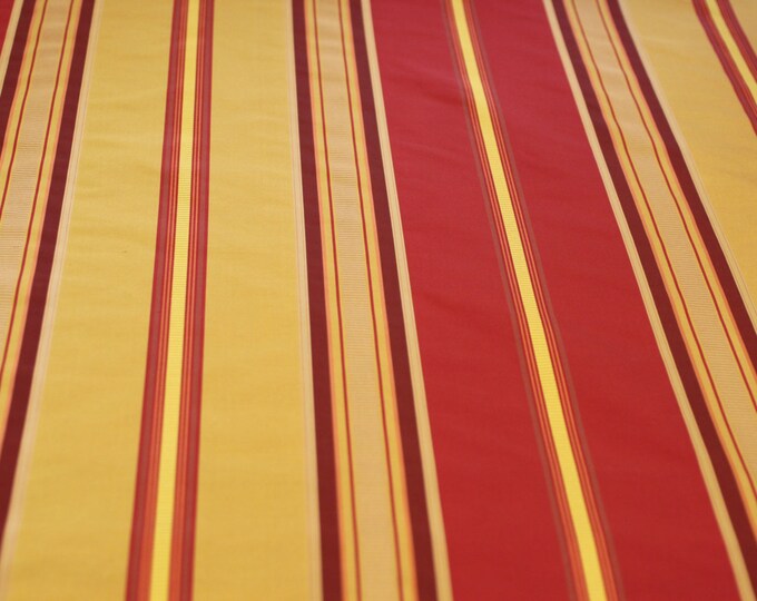 FABRIC Drapery, Stripe taffeta, High End, Silk look, Koh Samui Paprika, For Drapery, Betting, Dress, Decor, Pillows, fabric by the yd,