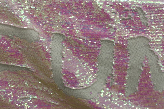 Tissu Pailleté Irisé Rose/vert Sirène - Largeur 46 à 60 Pouces - Vendu Au Yard