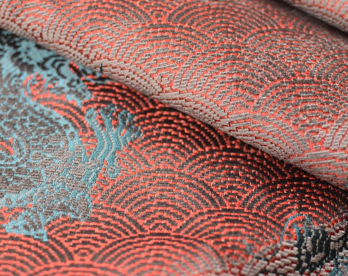 Dragen 600100-004 Naga by Sahco. Cut and loop velour Fabric, 54" wide, Good For Upholstery, Drapery, Bedding, Pillows,