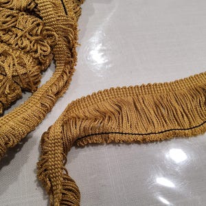 Vintage gold Bullion Fringe by Conso Trim, 2&quot; chinette Bullion fringe,  for Drapery, Upholstery,