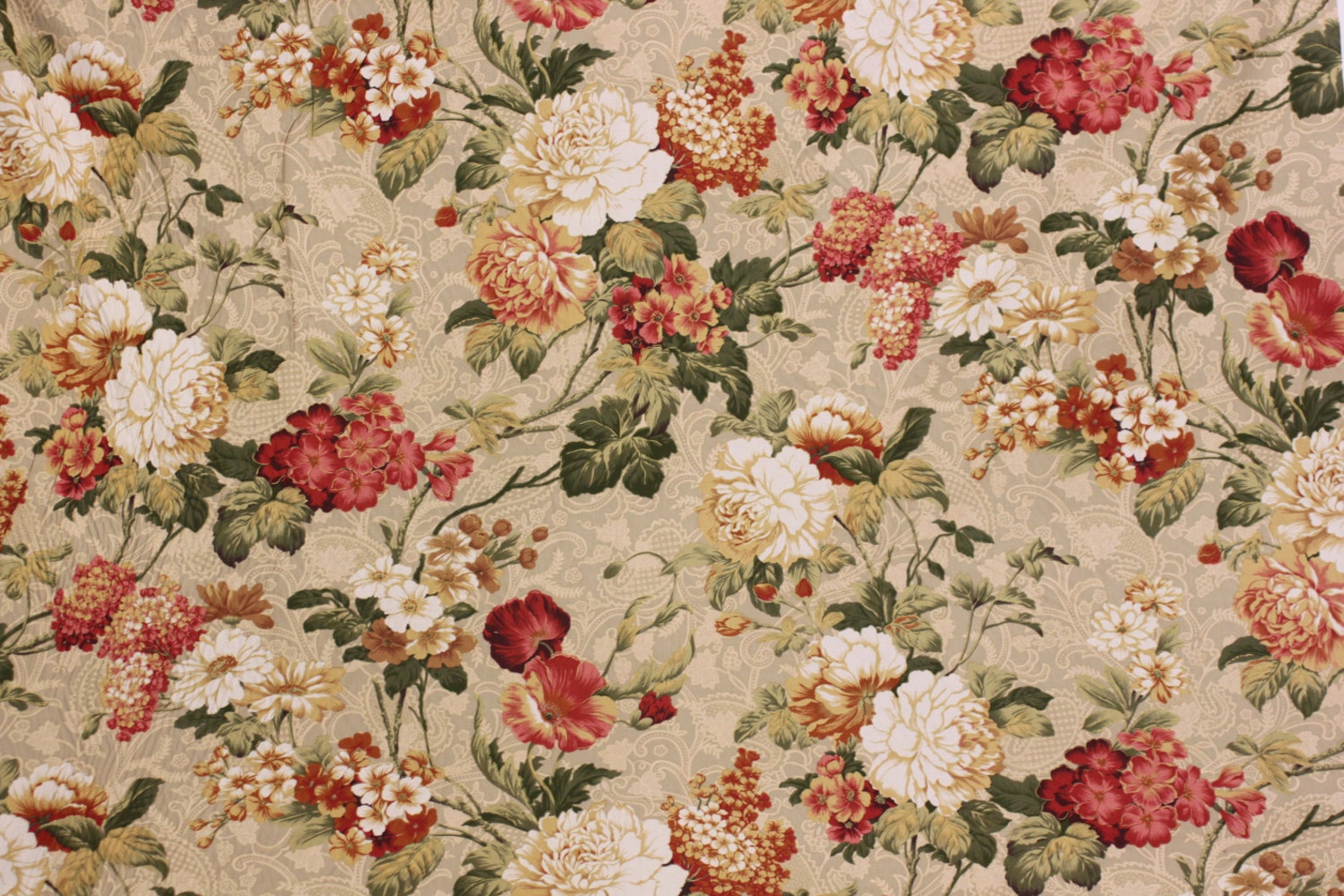 Fabric Vintage Floral Print By Richloom Fabric For Drapery Etsy