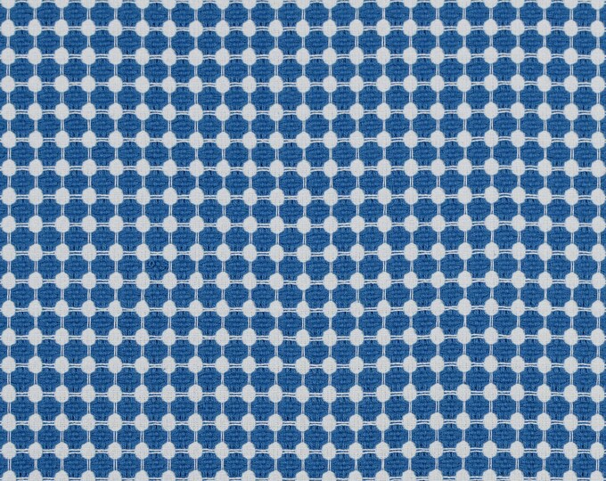 Fabric JAMIL BLUEBELL By Norbar 100% COTTON , For upholstery, Drapery, Cushions, Pillows, Tablecloth,
