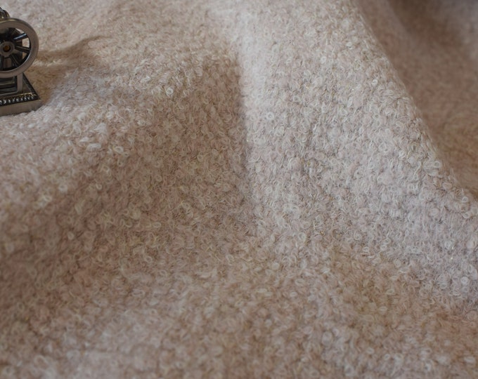 Glam Bouclé Fabric Shortcake 2-5746 By Rosemary Hallgarten. Alpaca Bouclé fabric, Good for Upholstery, Drapery, Bedding, Pillows,