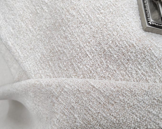 Clarke & Clarke Fabric F1437/02 Atmosphere Ivory, 54" wide, For drapery, Table cloth, Home Decor,