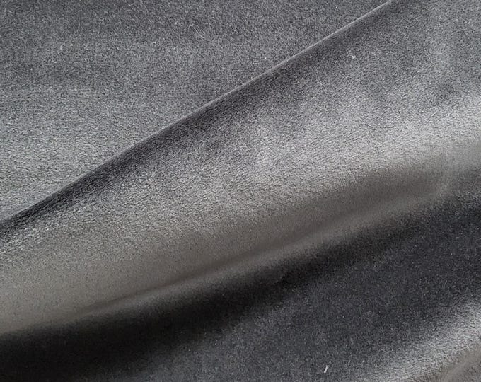 Velvet Kent charcoal L9405-08 By Larsen Cowtan & Tout. 54" wide, Good For Upholstery, Drapery, Bedding, Dress,