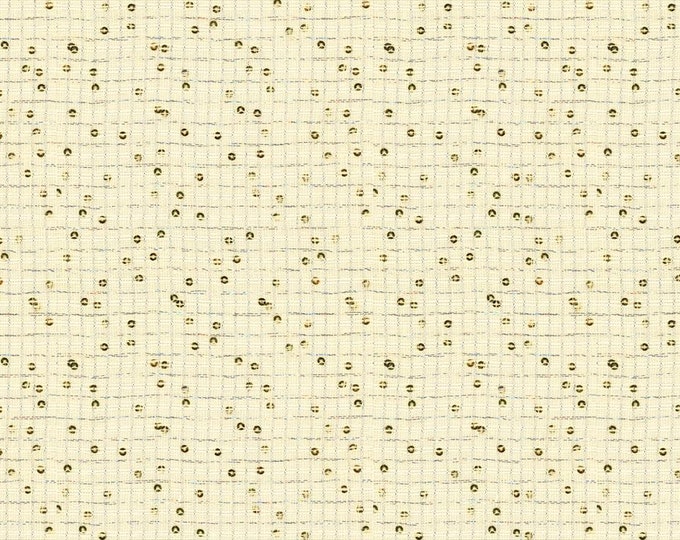 Fabric Kravet 4209 color 11(Silver sequin)  or 411 (gold sequin), 52" wide, For drapery, Table cloth, Home Decor, Dress,
