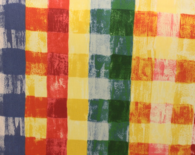 OUT DOOR FABRIC, P.Basketweave By Spatrum fabric, Outdoor fabric, Plaid, Good for Upholstery, Drapery, Pillows, Cushions, Beach bags,