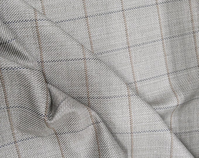 Carole Fabric Ocean Liner, Gray, Fire, Flax, Charcoal, Seaglass, width 54", For drapery, Upholstery, headboards, upholstery. 3 yds min,