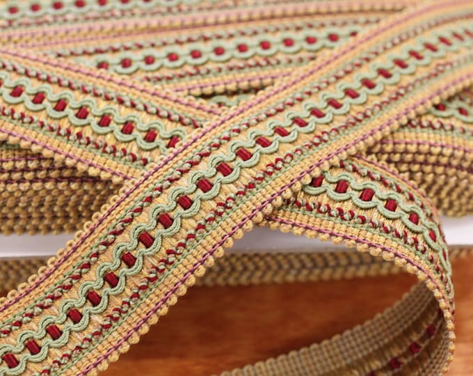 Trim 1.1/2" Braid Gimp, Upholstery gimp, Art 1250-8752 By Trimland, For drapery, Upholstery, lamp shade, Hats, Home decor