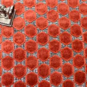 Romo 9024/07 Orosi Cinnabar, Jacquard Velvet  Fabric. 54" wide, Good For Upholstery, Drapery, Bedding, Dress,