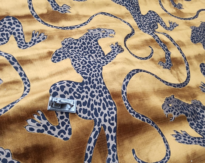 Mokum fabric Panthera Gold, 55" wide, Good For Upholstery, Drapery, Bedding, Dress,